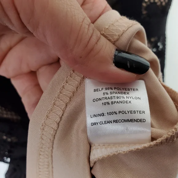 Ali & Jay Los Angeles Hola Mamacita Black Lace Nude Lining Sleeveless Mini Dress - Picture 10 of 10